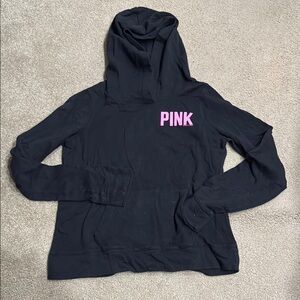 Victoria's Secret Black Hoodie with Pink Logo